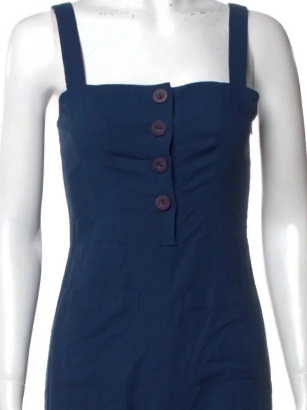STAUD Boats At The Dock Button Up Deep Blue Jumpsuit - Picture 10 of 10